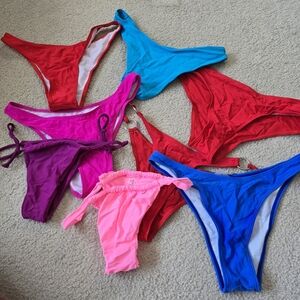 X8 Lot Of 8 Colorful Bikini Bottoms Set
